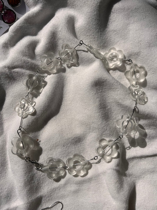 Collar| Floretas transparente