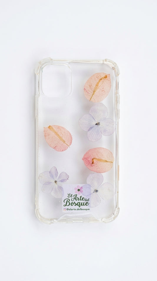 Case iPhone 11 · Durazno y buganvilia