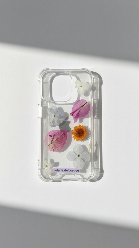 Case iPhone 15 Pro · Caléndula naranja
